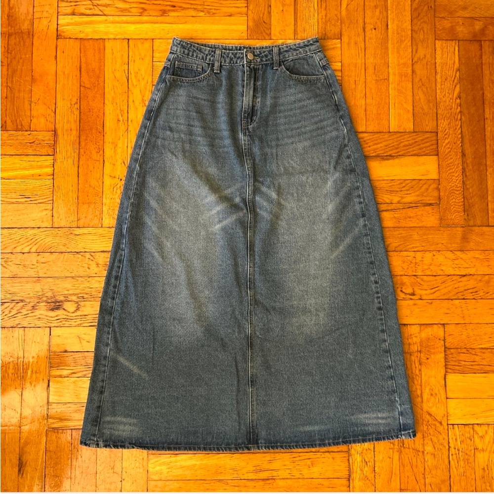 Cider Denim Maxi Skirt